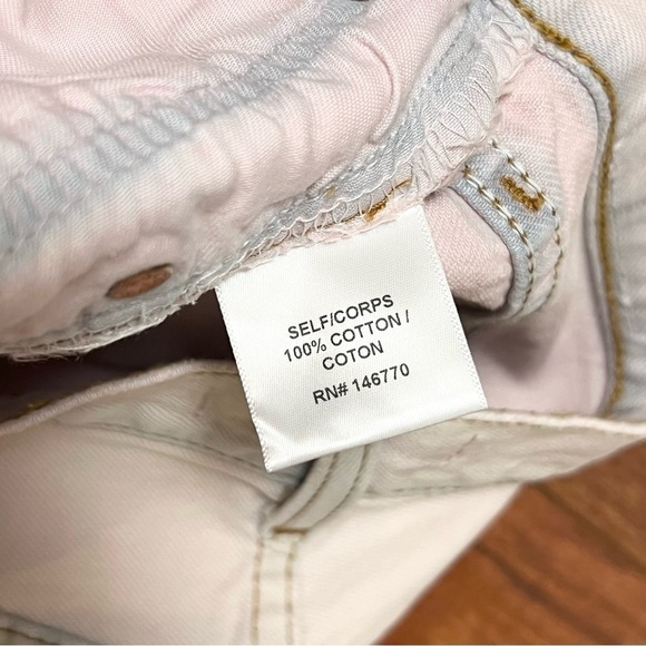 NWT RE/DONE X LEVI’S High Waist Pastel Pink Upcycled Denim Cutoff Jean Short 28 - Picture 8 of 8